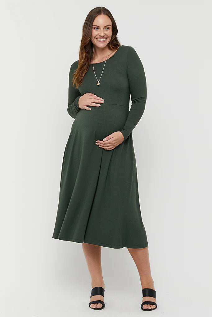 Organic Bamboo Olivia Maternity Dress Dress from Bamboo Body maternity online store brisbane sydney perth australia