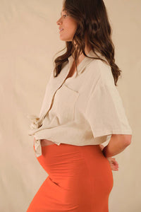 Bamboo Noosa Maternity Short Sleeved Shirt