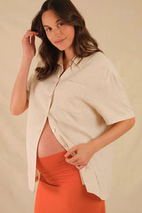 Bamboo Noosa Maternity Short Sleeved Shirt