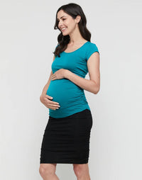 Thumbnail for Organic Bamboo Ruched Maternity Top Top from Bamboo Body maternity online store brisbane sydney perth australia
