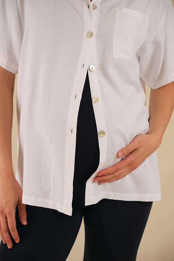 Bamboo Noosa Maternity Short Sleeved Shirt