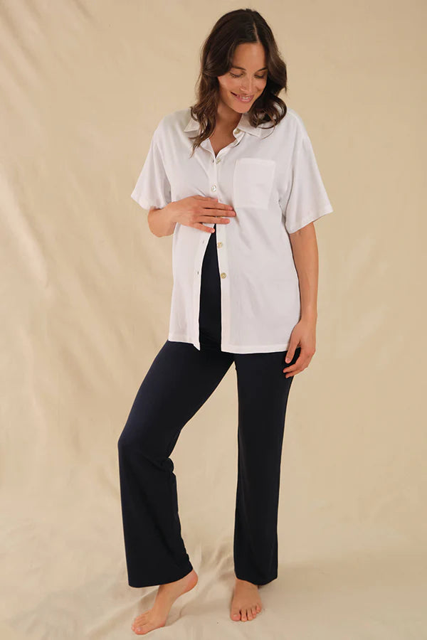 Bamboo Noosa Maternity Short Sleeved Shirt