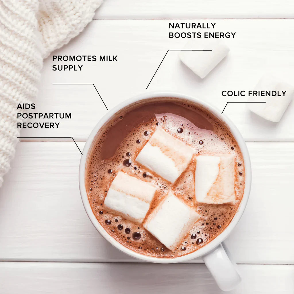 Lactation Hot Chocolate with Collagen  from The Breastfeeding Tea Co. maternity online store brisbane sydney perth australia