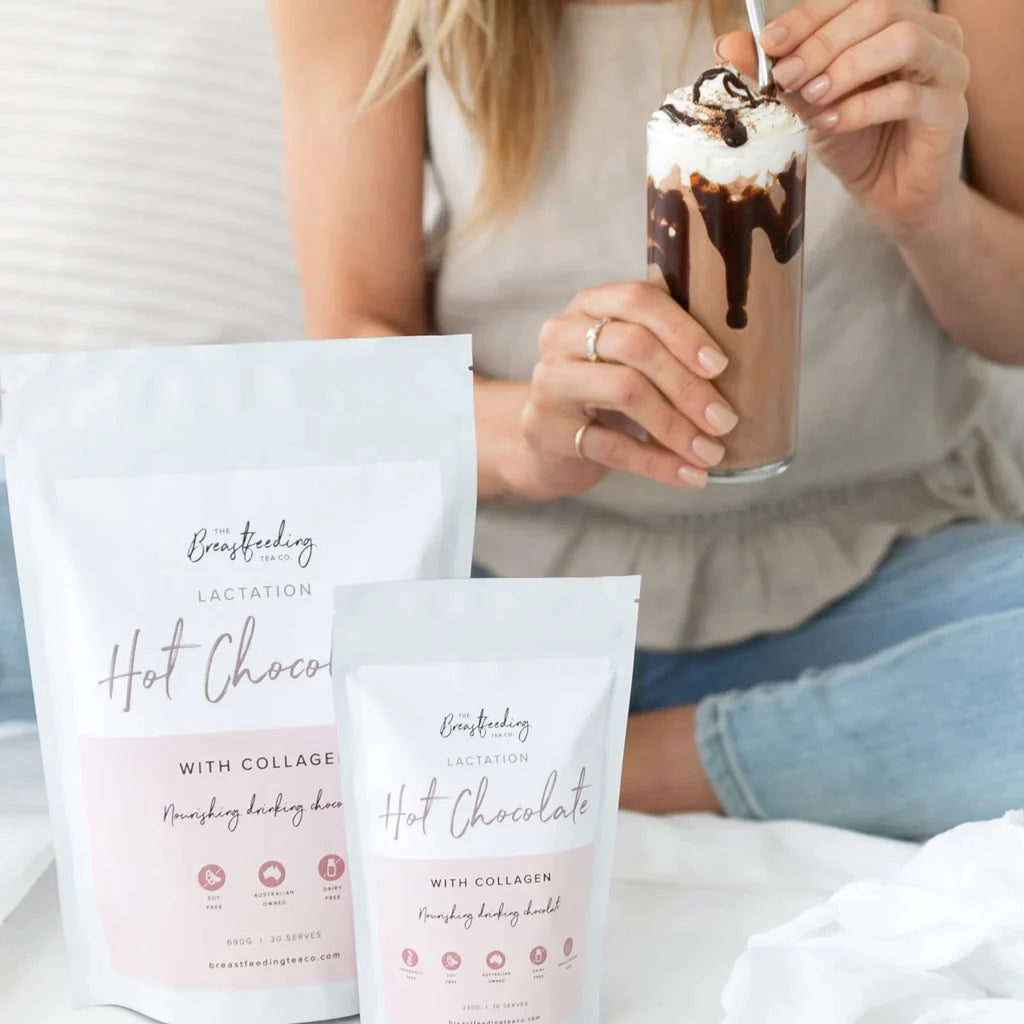 Lactation Hot Chocolate with Collagen  from The Breastfeeding Tea Co. maternity online store brisbane sydney perth australia