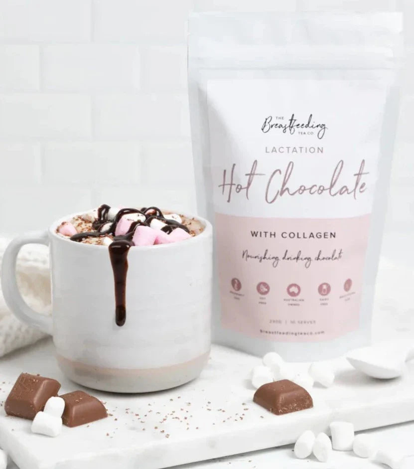 Lactation Hot Chocolate with Collagen  from The Breastfeeding Tea Co. maternity online store brisbane sydney perth australia