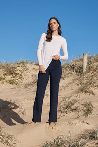 Organic Bamboo Essential Maternity Pants in Navy from Bamboo Body maternity store australia