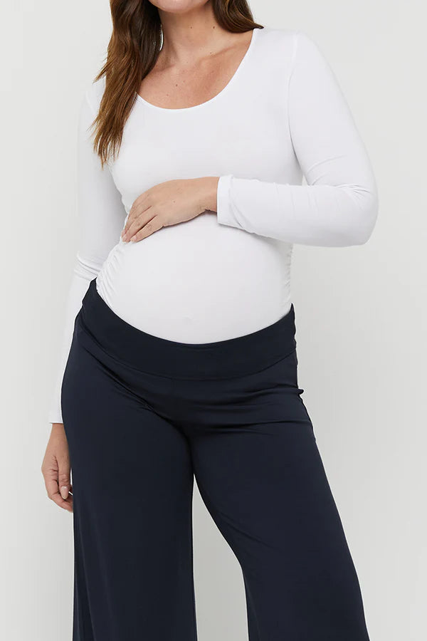 Bamboo Luxe Wide Leg Maternity Pants - Sprout Maternity