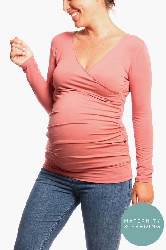 Flattering Maternity Wrap Top Maternity Top from Cherry Melon maternity online store brisbane sydney perth australia