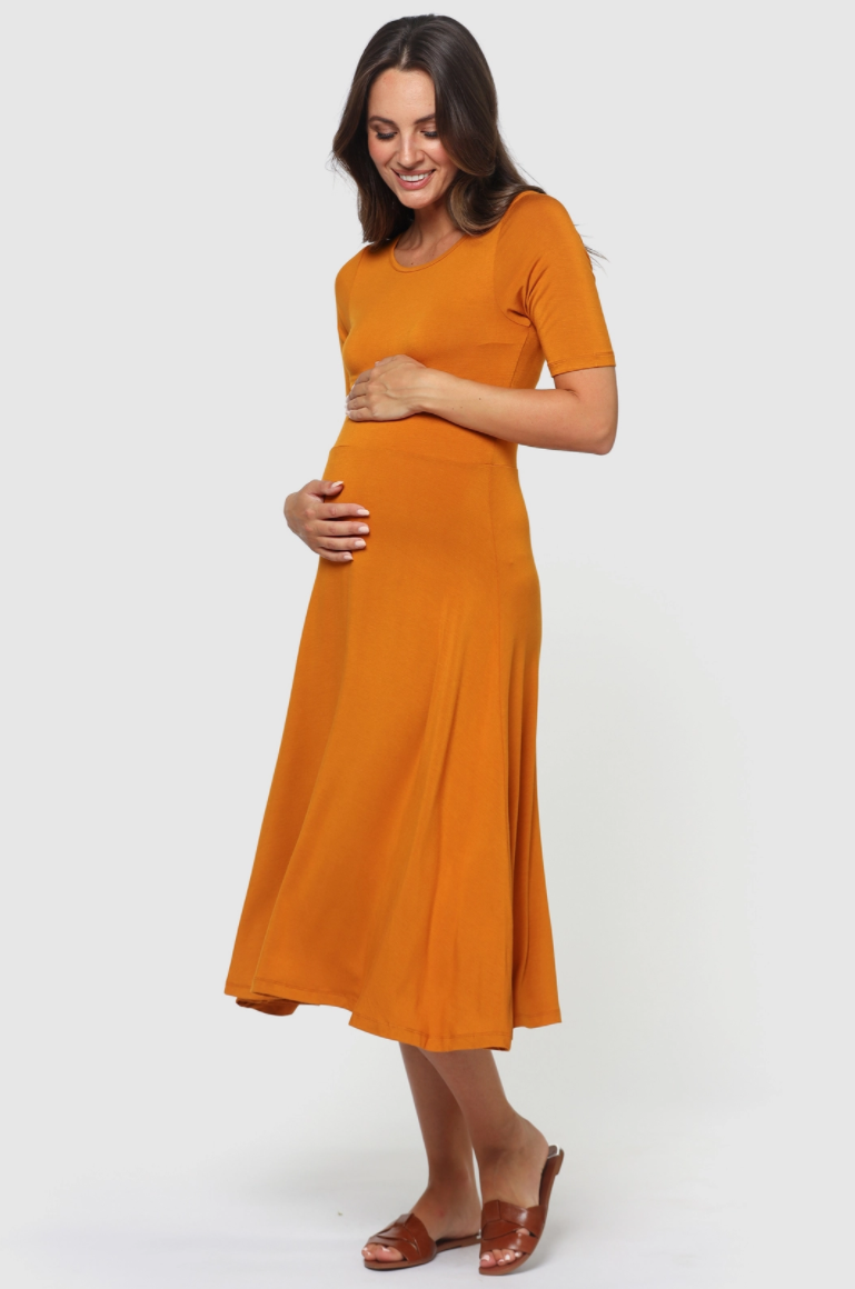 Organic Bamboo Harmony Maternity Dress Dress from Bamboo Body maternity online store brisbane sydney perth australia