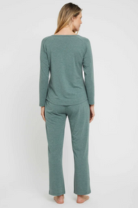 Organic Bamboo Long Sleeve Nursing Henley Top Nursing Top from Bamboo Body maternity store australia