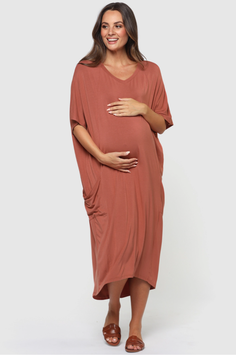 Organic Bamboo Samara Maternity Dress Dress from Bamboo Body maternity online store brisbane sydney perth australia