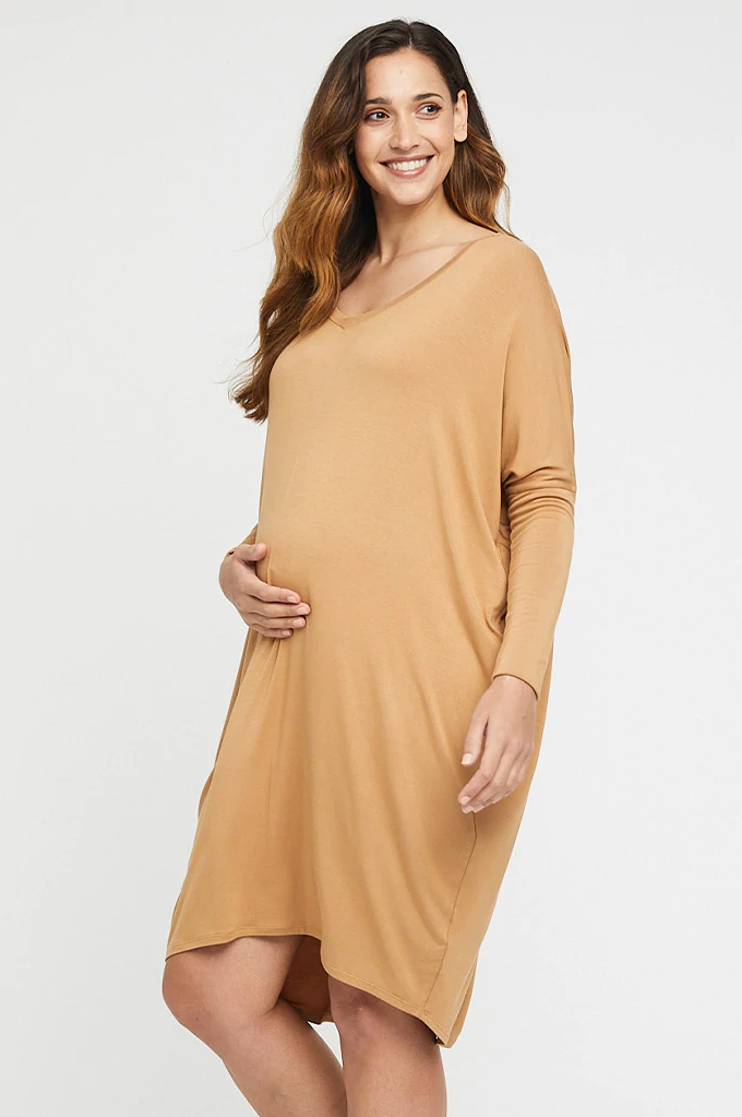 Organic Bamboo Catherine Maternity Dress  from Bamboo Body maternity online store brisbane sydney perth australia