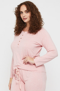 Organic Bamboo Long Sleeve Nursing Henley Top Nursing Top from Bamboo Body maternity store australia