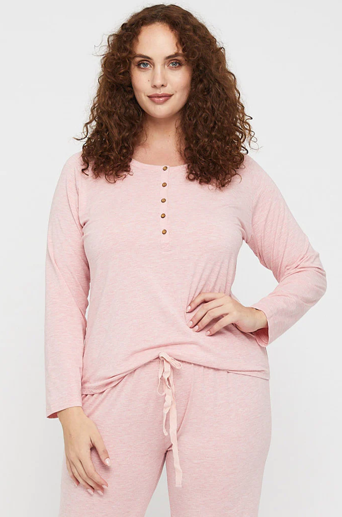 Organic Bamboo Long Sleeve Nursing Henley Top Nursing Top from Bamboo Body maternity online store brisbane sydney perth australia