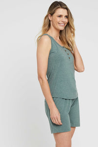 Thumbnail for Organic Bamboo Henley Nursing Singlet Top from Bamboo Body maternity online store brisbane sydney perth australia