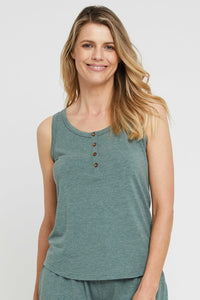 Organic Bamboo Henley Nursing Singlet Top from Bamboo Body maternity store australia