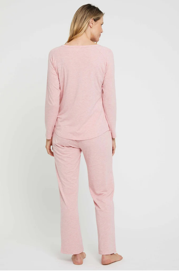 Organic Bamboo Long Sleeve Nursing Henley Top Nursing Top from Bamboo Body maternity store australia