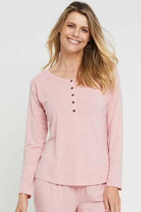 Thumbnail for Organic Bamboo Long Sleeve Nursing Henley Top Nursing Top from Bamboo Body maternity online store brisbane sydney perth australia