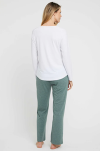 Organic Bamboo Long Sleeve Nursing Henley Top Nursing Top from Bamboo Body maternity store australia