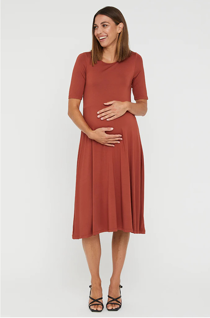 Organic Bamboo Harmony Maternity Dress Dress from Bamboo Body maternity online store brisbane sydney perth australia