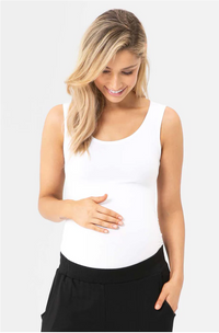 Thumbnail for Organic Bamboo Ruched Maternity Singlet Tank Top from Bamboo Body maternity online store brisbane sydney perth australia